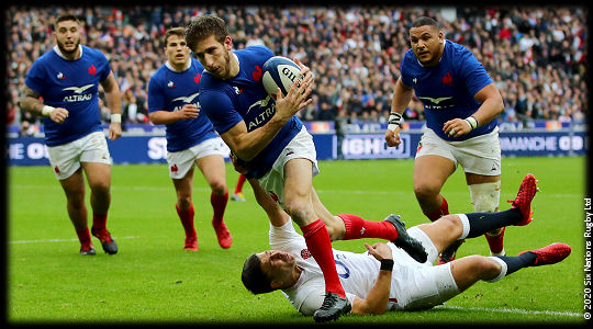 France vs England Vincent Rattez try 6Ns 2020